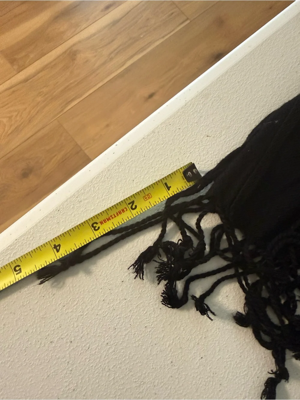 pashmina black fringe